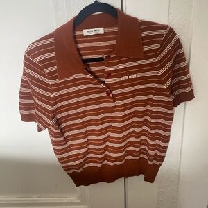 Miu miu polo shirt sweater